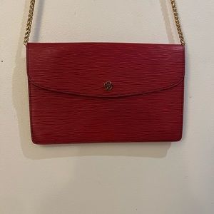 Louis Vuitton Epi Clutch with Chain
